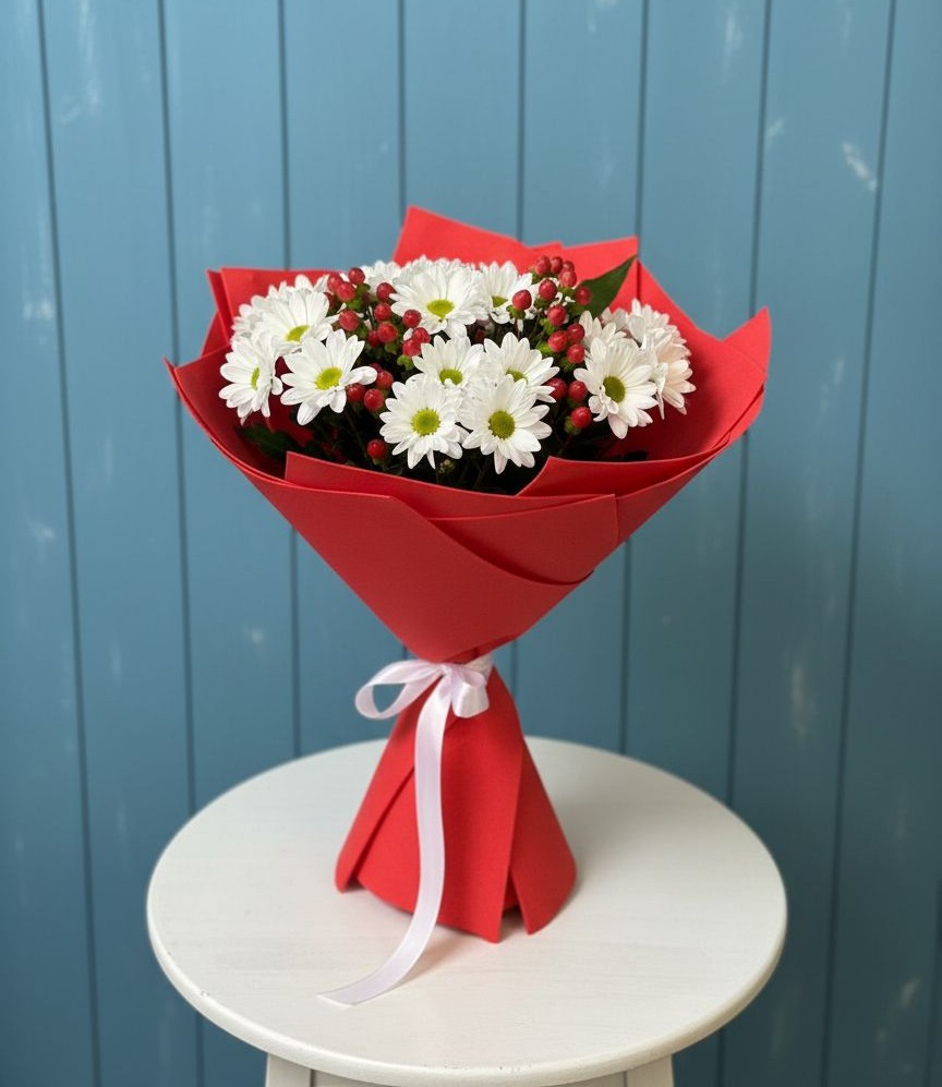 Букет цветов из: Хризантемы в Савинский