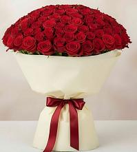 Букет 101 Красная роза Милано в Савинский