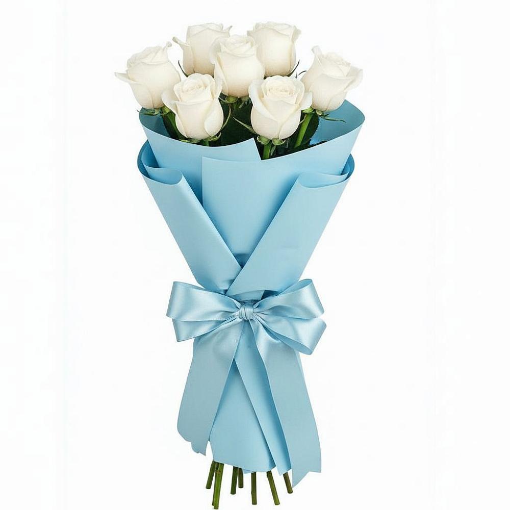 Букет 7 белых роз Проуд в Савинский