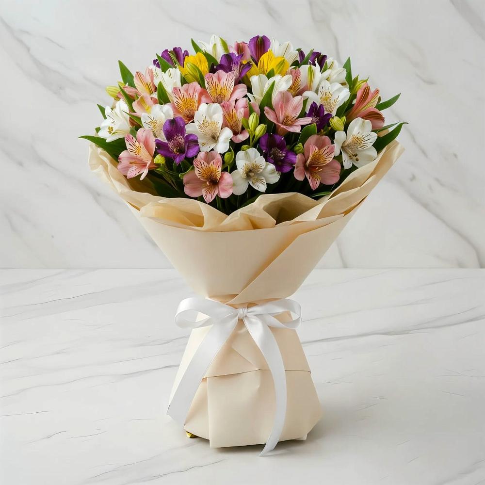 Букет цветов из: Альстромерии в Савинский