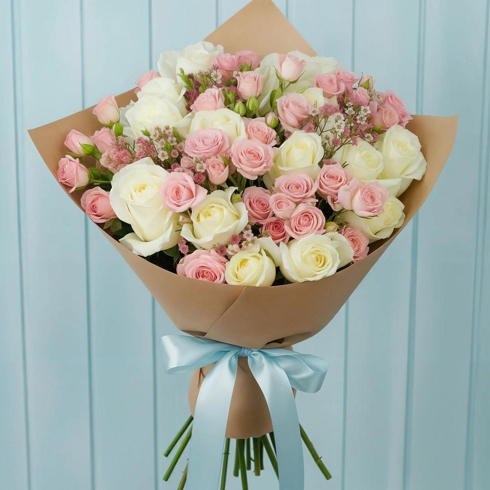 Букет цветов из: Розы в Савинский