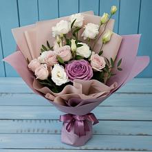 Букет цветов из:  Розы и Лизиантусы в Савинский