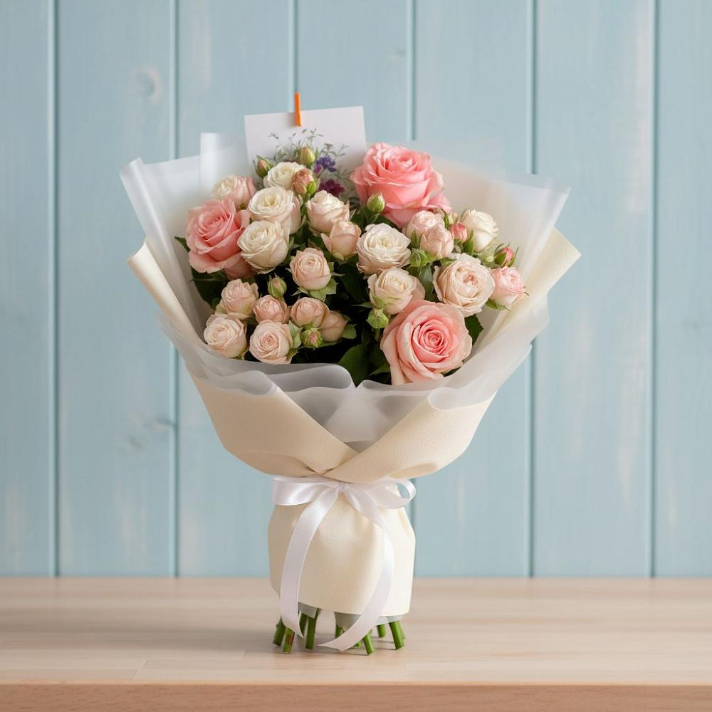 Букет цветов из: Розы в Савинский