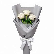 Букет 3 белые розы #REPLACE_PRED# Савинский