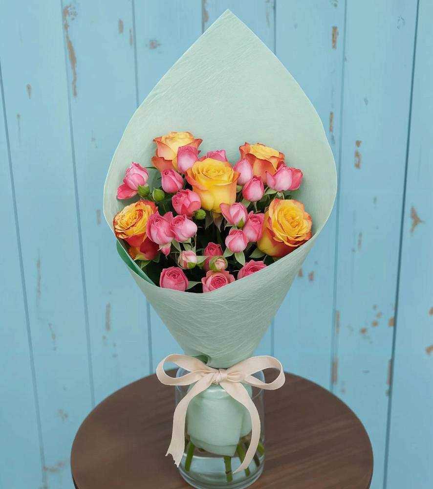 Букет цветов из: Розы в Савинский