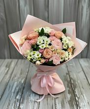 Букет цветов из:  Гвоздики, Розы и Хризантемы в Савинский
