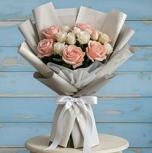 Букет цветов из:  Розы в Савинский