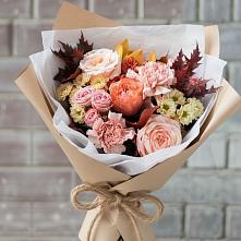Букет цветов из:  Гвоздики, Хризантемы и Розы в Савинский