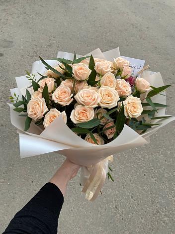Букет Кремовые розы Латте в Савинский