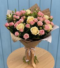Букет цветов из:  Розы в Савинский