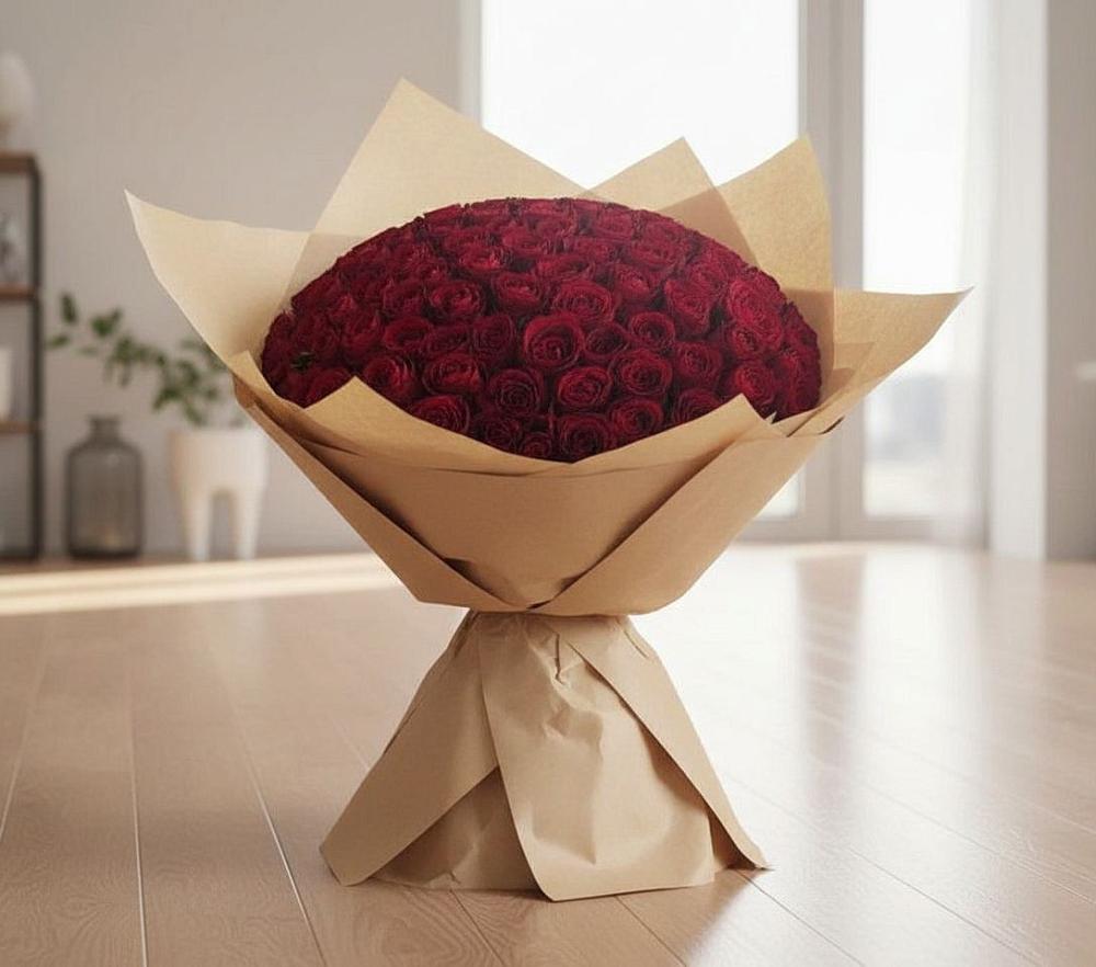 Букет 101 Красная роза в Савинский