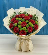 Букет цветов из:  Розы и Хризантемы #REPLACE_PRED# Савинский