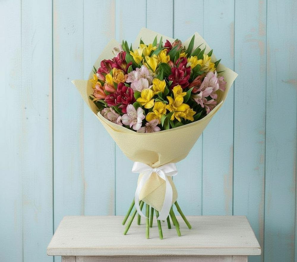 Букет цветов из: Альстромерии в Савинский