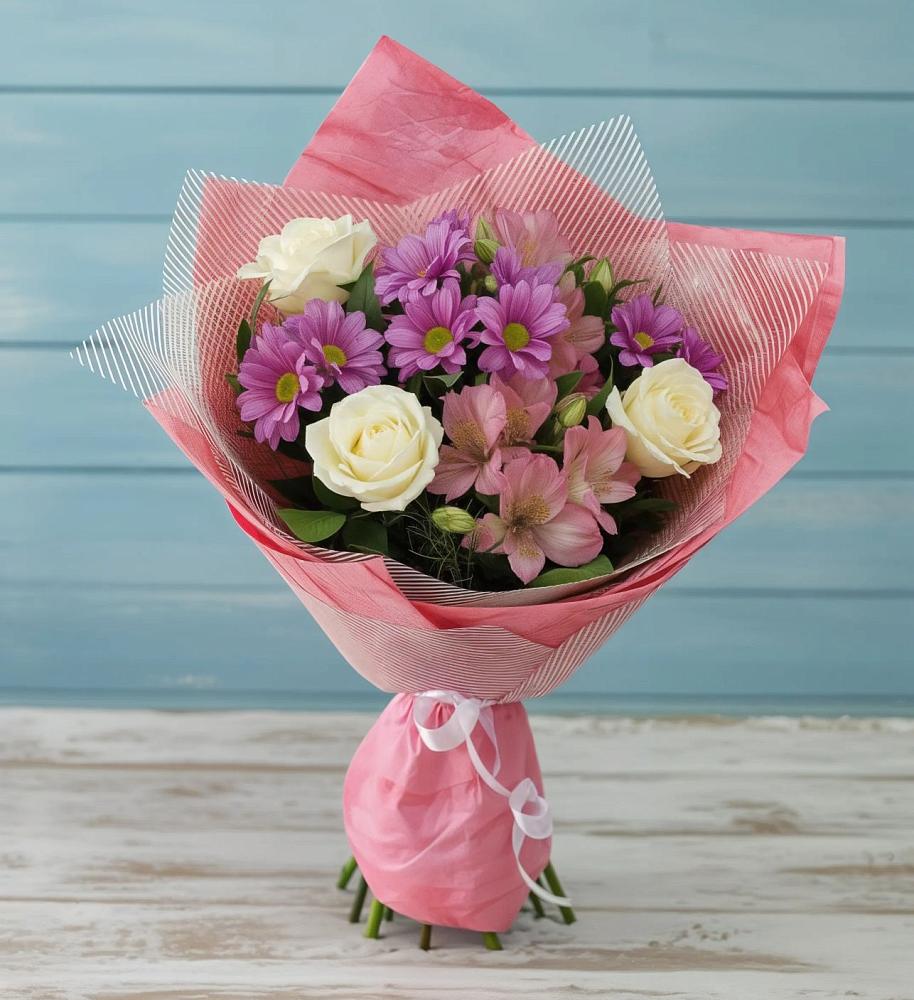 Букет цветов из: Герберы в Савинский