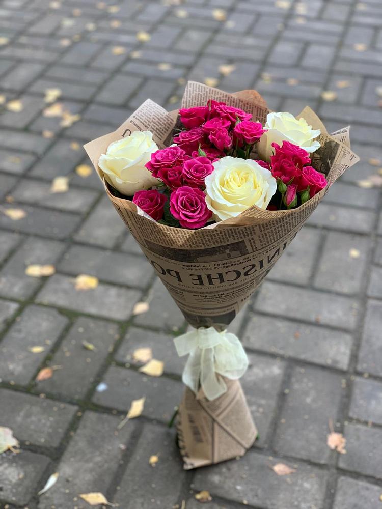 Букет цветов из: Розы в Савинский