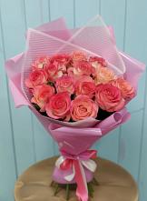 Букет 15 Розовых роз Равель #REPLACE_PRED# Савинский