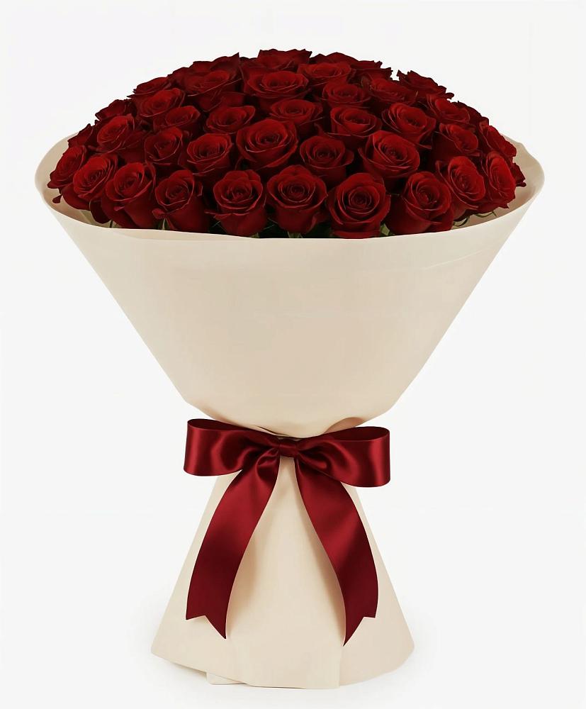 Букет 101 Бордовая роза Блэк Бакарра в Савинский