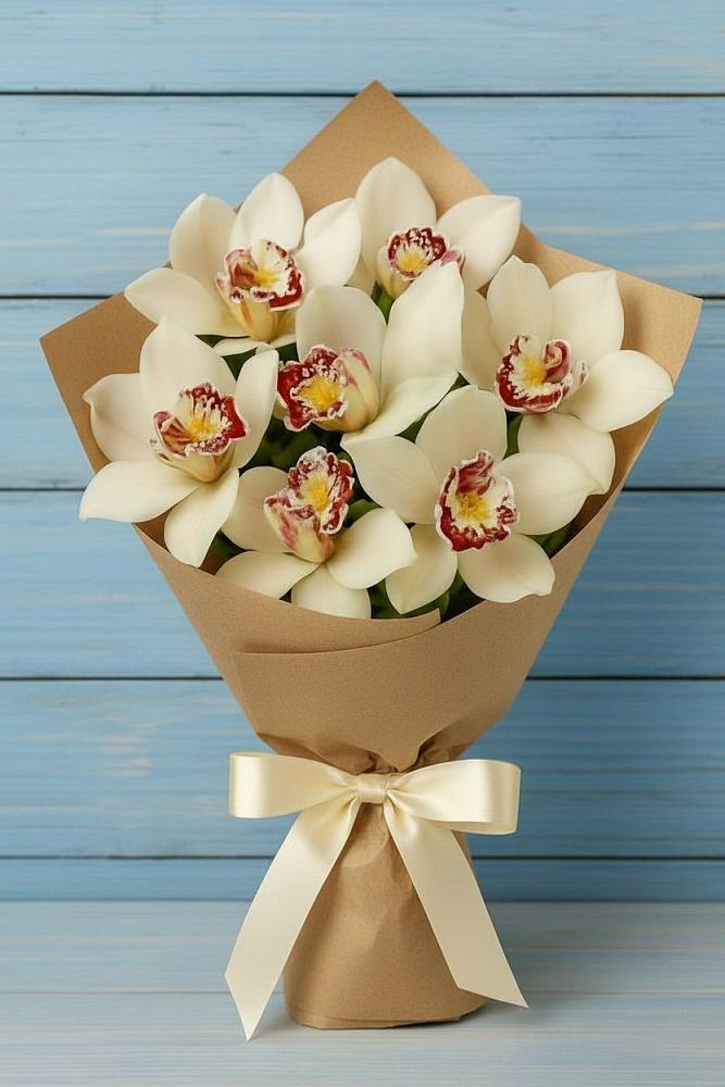 Букет цветов из: Орхидеи и Розы в Савинский