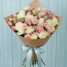 Букет цветов из:  Розы в Савинский