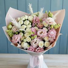 Букет цветов из:  Альстромерии и Розы в Савинский